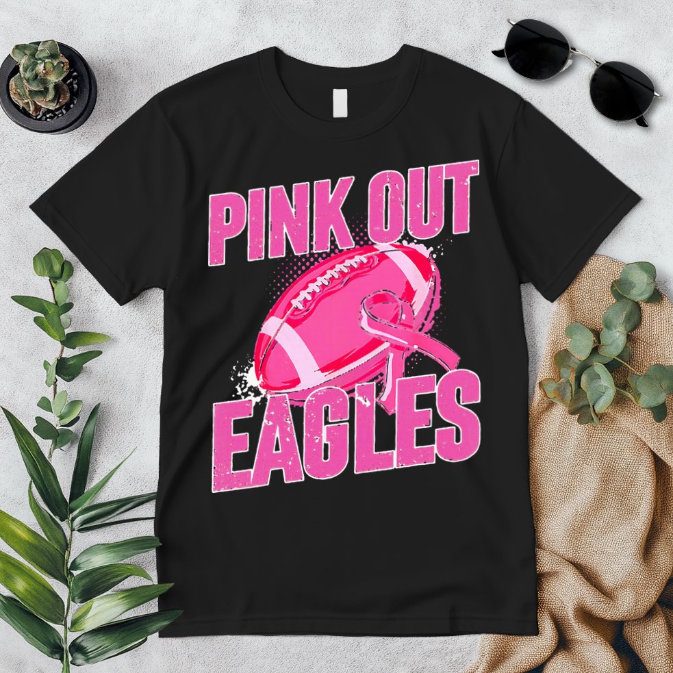Eagles P.I.N.K Out Football Tackle Breast Cancer Premium T-Shirt
