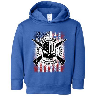 Epic Patriotic One Nation Under God Military Gift Toddler Hoodie