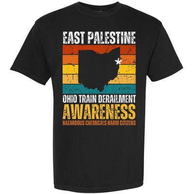 East Palestine Ohio Train Derailment Awareness Garment-Dyed Heavyweight T-Shirt