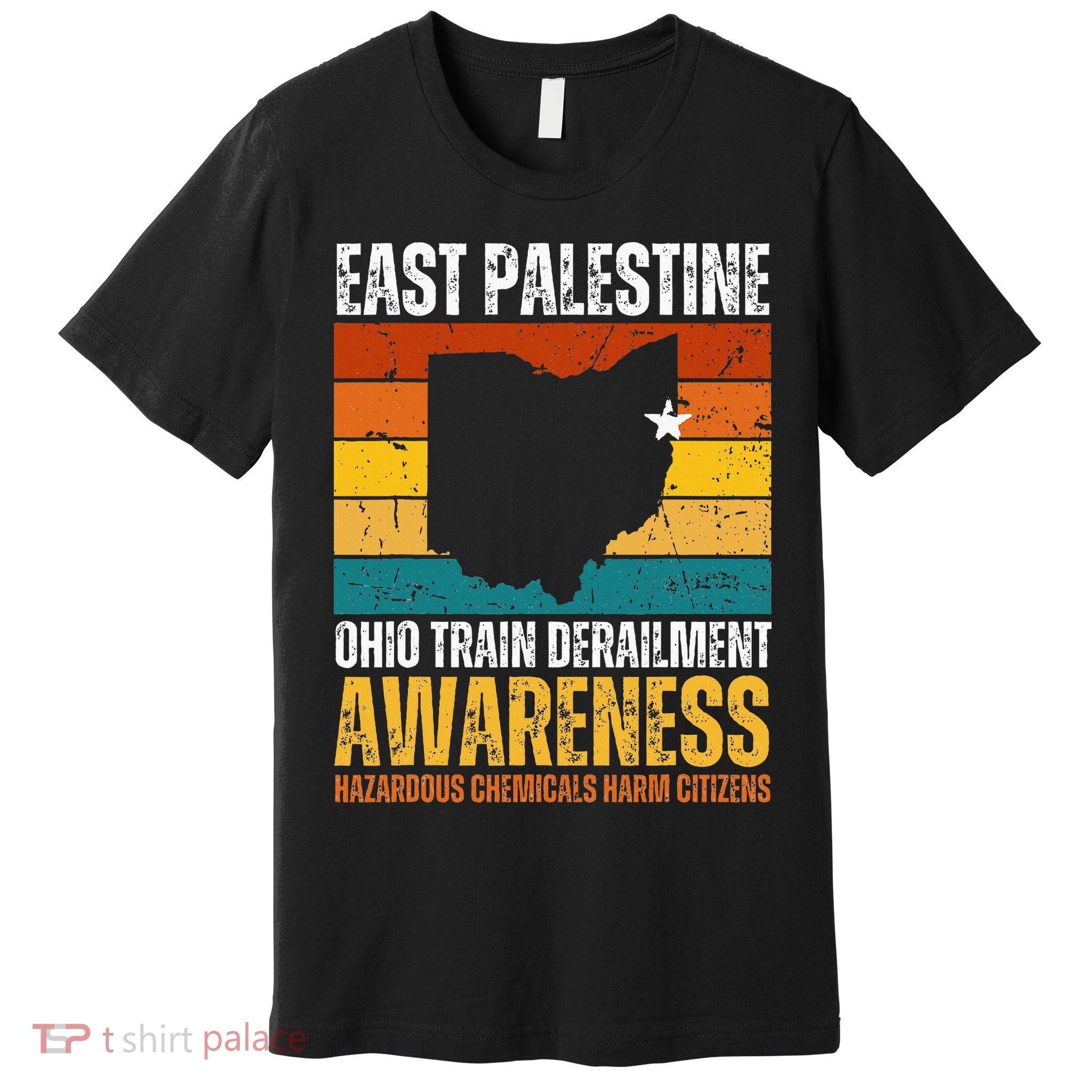 East Palestine Ohio Train Derailment Awareness Premium T-Shirt