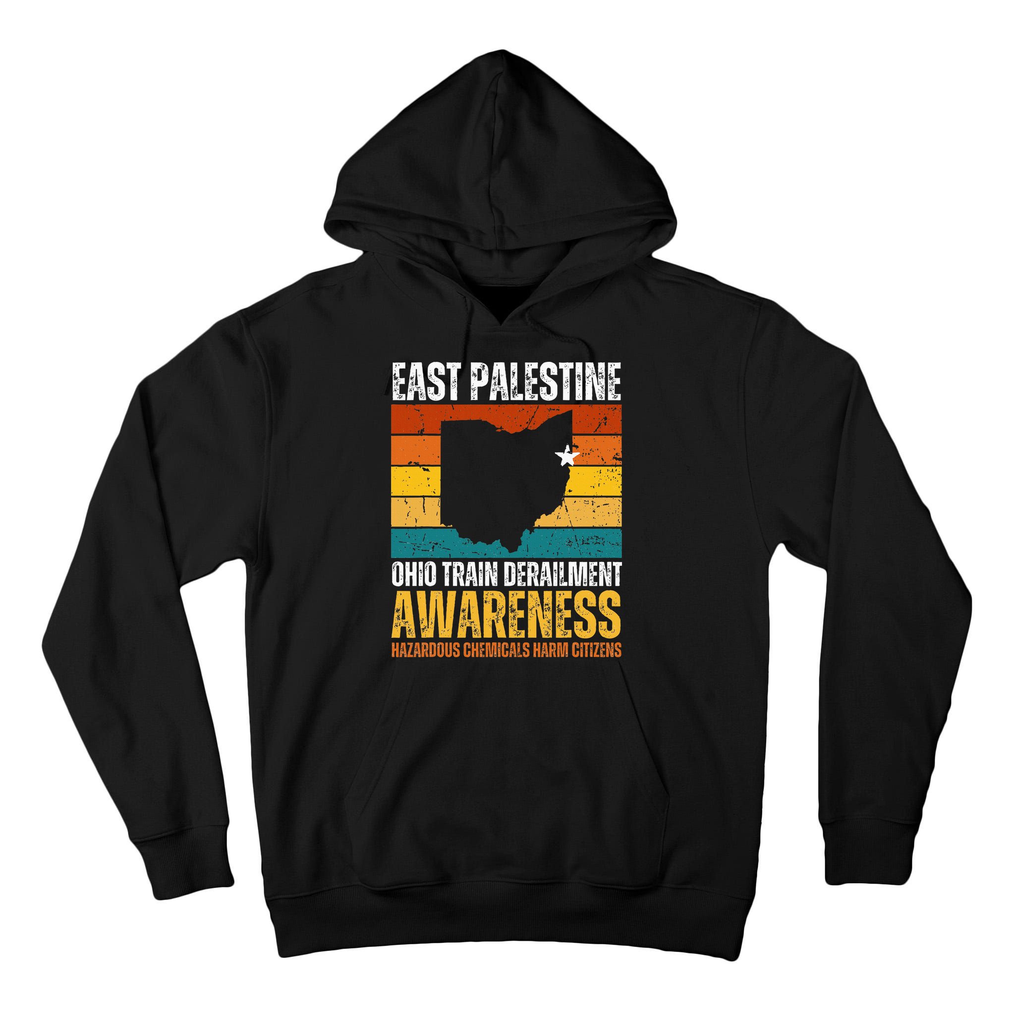 East Palestine Ohio Train Derailment Awareness Tall Hoodie