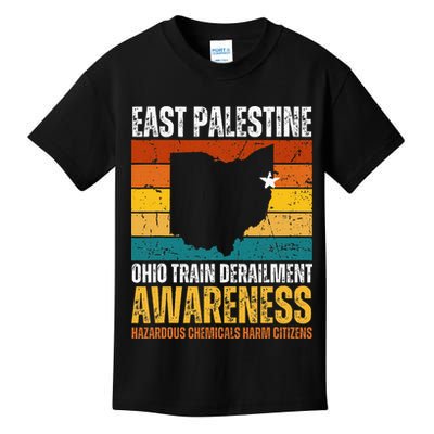 East Palestine Ohio Train Derailment Awareness Kids T-Shirt