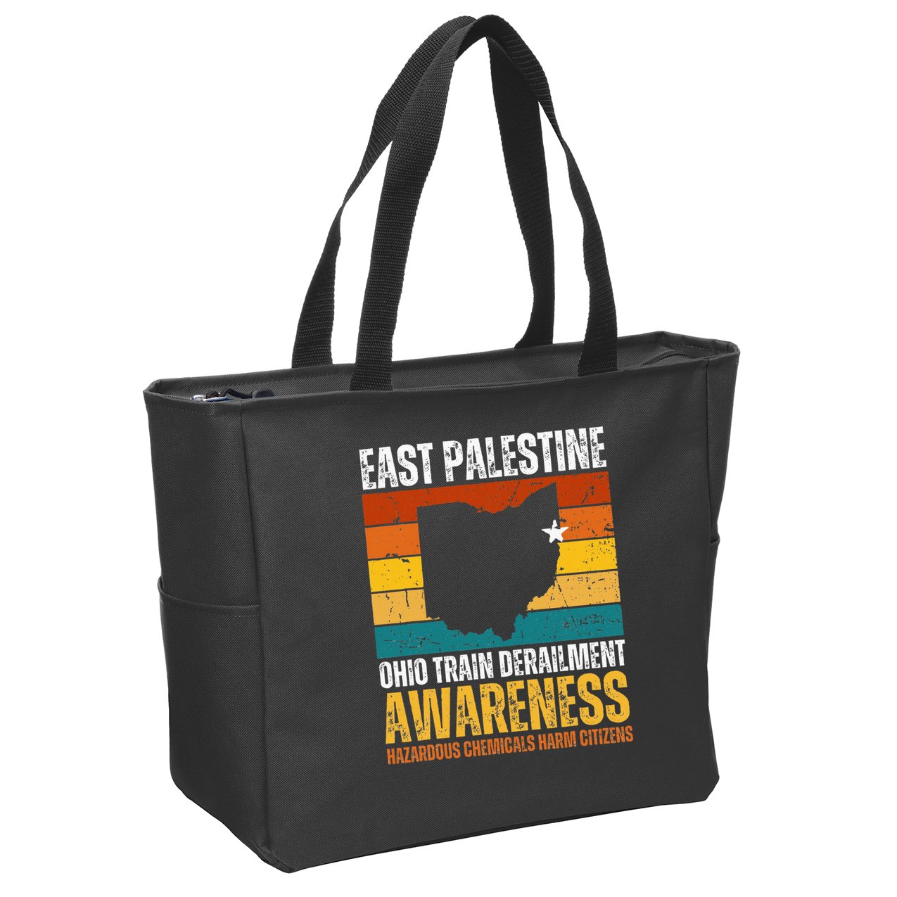 East Palestine Ohio Train Derailment Awareness Zip Tote Bag