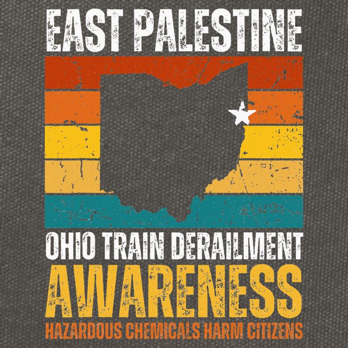 East Palestine Ohio Train Derailment Awareness Cotton Canvas Backpack