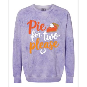 Eating Pumpkin Pie For Two Thanksgiving Pregnancy Colorblast Crewneck Sweatshirt