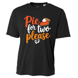 Eating Pumpkin Pie For Two Thanksgiving Pregnancy Cooling Performance Crew T-Shirt