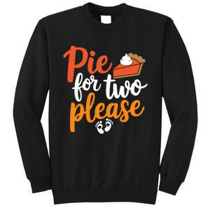 Eating Pumpkin Pie For Two Thanksgiving Pregnancy Sweatshirt