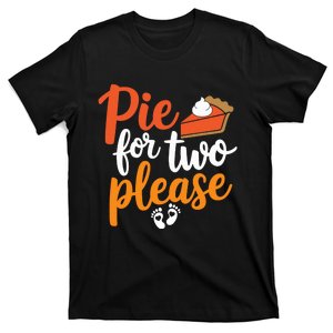 Eating Pumpkin Pie For Two Thanksgiving Pregnancy T-Shirt