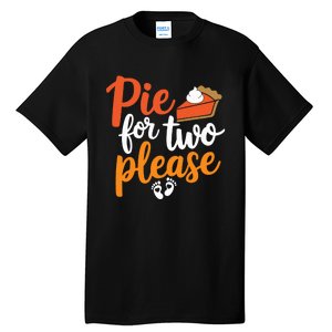 Eating Pumpkin Pie For Two Thanksgiving Pregnancy Tall T-Shirt