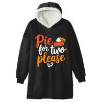 Eating Pumpkin Pie For Two Thanksgiving Pregnancy Hooded Wearable Blanket