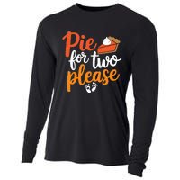 Eating Pumpkin Pie For Two Thanksgiving Pregnancy Cooling Performance Long Sleeve Crew