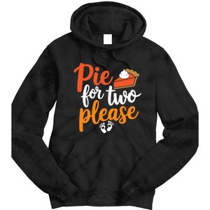 Eating Pumpkin Pie For Two Thanksgiving Pregnancy Tie Dye Hoodie