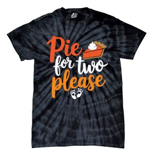 Eating Pumpkin Pie For Two Thanksgiving Pregnancy Tie-Dye T-Shirt