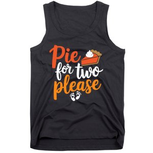 Eating Pumpkin Pie For Two Thanksgiving Pregnancy Tank Top