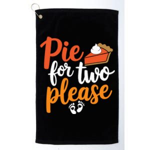 Eating Pumpkin Pie For Two Thanksgiving Pregnancy Platinum Collection Golf Towel