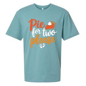 Eating Pumpkin Pie For Two Thanksgiving Pregnancy Sueded Cloud Jersey T-Shirt