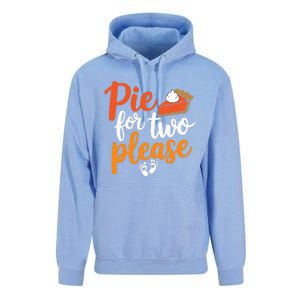 Eating Pumpkin Pie For Two Thanksgiving Pregnancy Unisex Surf Hoodie