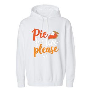 Eating Pumpkin Pie For Two Thanksgiving Pregnancy Garment-Dyed Fleece Hoodie