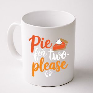 Eating Pumpkin Pie For Two Thanksgiving Pregnancy Coffee Mug