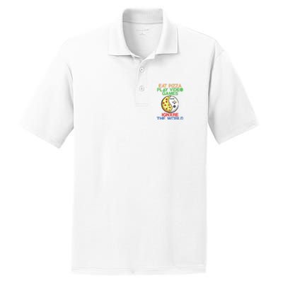 Eat Pizza. Play Video Games. Ignore The World Gaming Funny Gift PosiCharge RacerMesh Polo