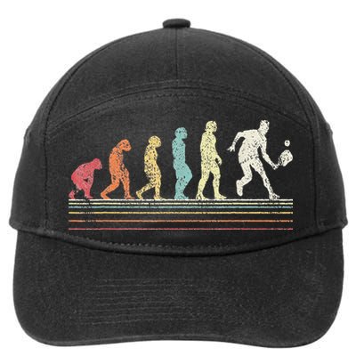 Evolution Pickleball Paddle Pickleball Player Dink Vintage 7-Panel Snapback Hat