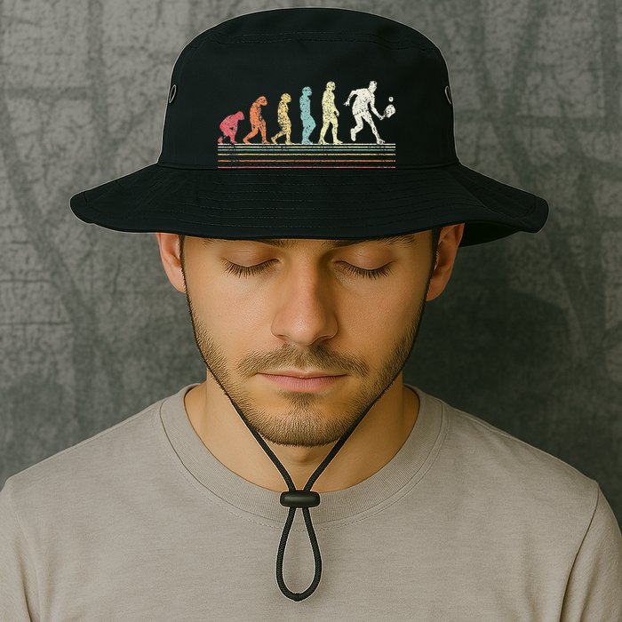 Evolution Pickleball Paddle Pickleball Player Dink Vintage Bucket Hat