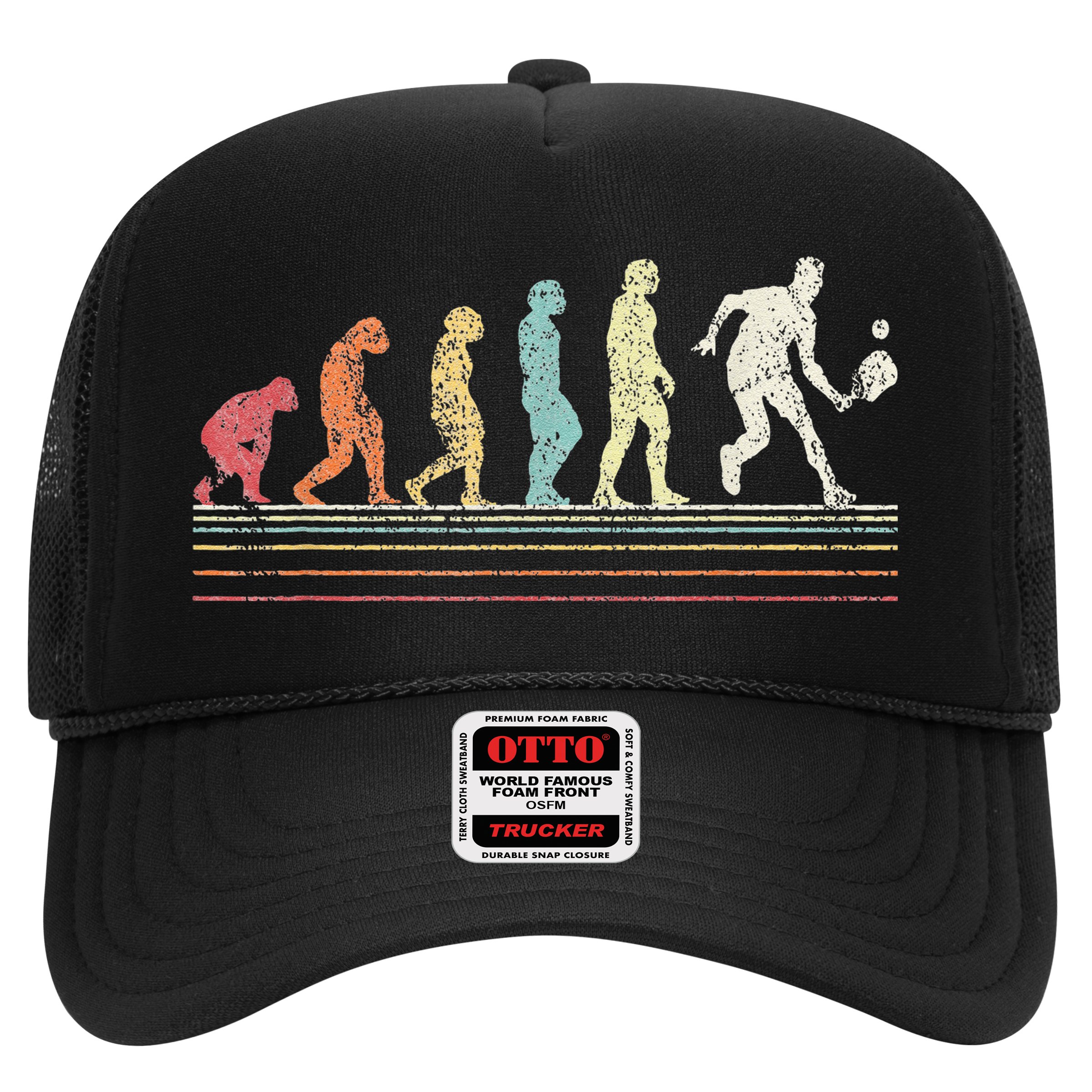 Evolution Pickleball Paddle Pickleball Player Dink Vintage Trucker Hat