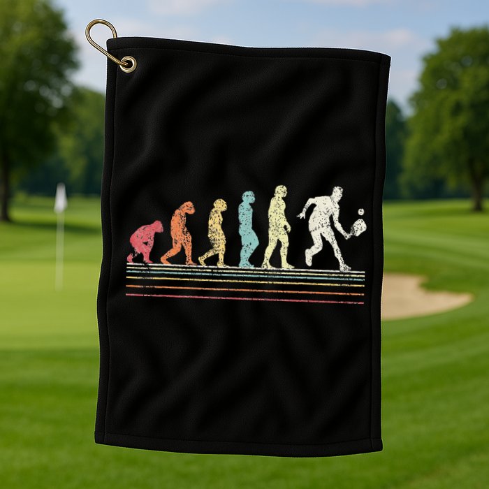 Evolution Pickleball Paddle Pickleball Player Dink Vintage Golf Towel