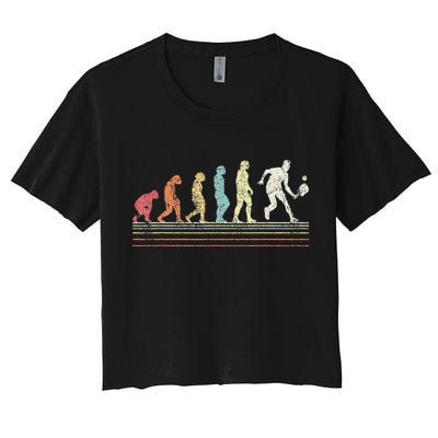 Evolution Pickleball Paddle Pickleball Player Dink Vintage Crop Top