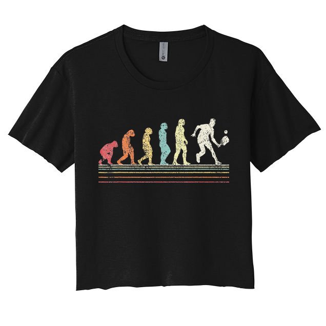 Evolution Pickleball Paddle Pickleball Player Dink Vintage Crop Top
