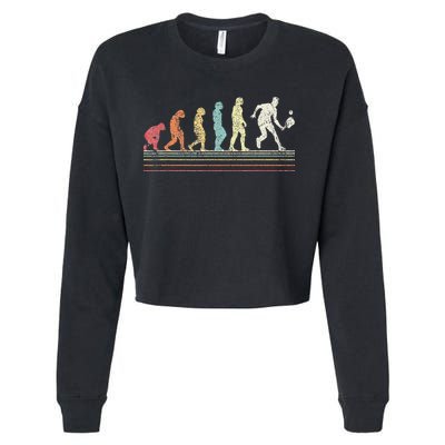 Evolution Pickleball Paddle Pickleball Player Dink Vintage Cropped Pullover Crew