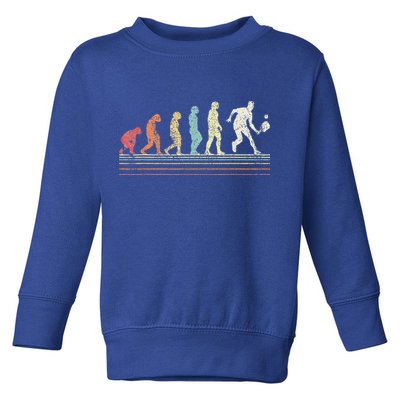 Evolution Pickleball Paddle Pickleball Player Dink Vintage Toddler Sweatshirt
