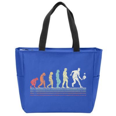 Evolution Pickleball Paddle Pickleball Player Dink Vintage Zip Tote Bag