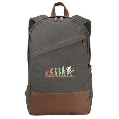 Evolution Pickleball Paddle Pickleball Player Dink Vintage Cotton Canvas Backpack