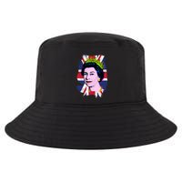 Elizabeth Portrait Pop Art Union Jack Flag Queen Of England Meaningful Gift Cool Comfort Performance Bucket Hat