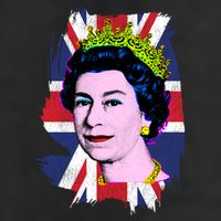 Elizabeth Portrait Pop Art Union Jack Flag Queen Of England Meaningful Gift Cool Comfort Performance Bucket Hat