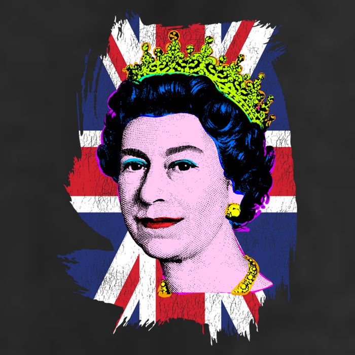 Elizabeth Portrait Pop Art Union Jack Flag Queen Of England Meaningful Gift Cool Comfort Performance Bucket Hat