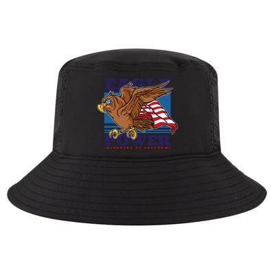 Eagle Power Pioneers Of Freedom American Flag Cool Comfort Performance Bucket Hat