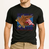 Eagle Power Pioneers Of Freedom American Flag Cooling Performance Crew T-Shirt