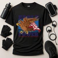 Eagle Power Pioneers Of Freedom American Flag Cooling Performance Crew T-Shirt