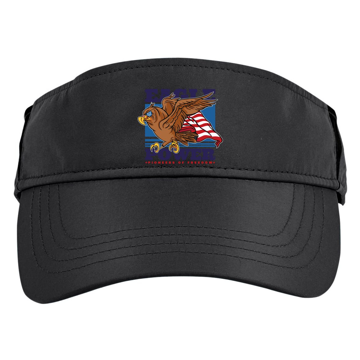 Eagle Power Pioneers Of Freedom American Flag Adult Drive Performance Visor
