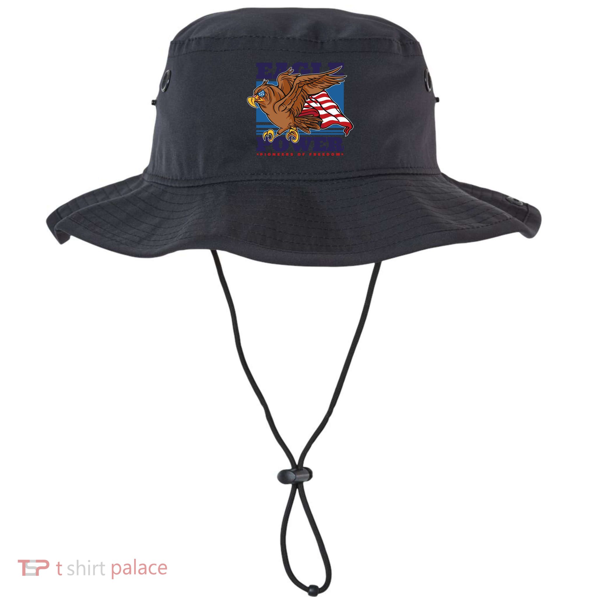 Eagle Power Pioneers Of Freedom American Flag Bucket Hat