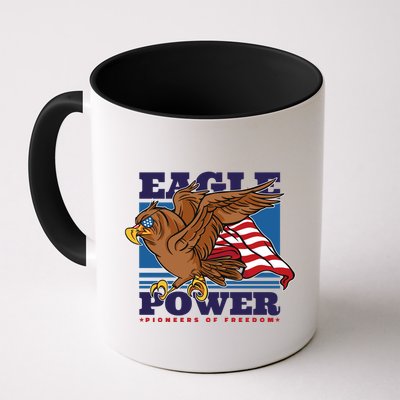Eagle Power Pioneers Of Freedom American Flag Mug