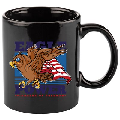 Eagle Power Pioneers Of Freedom American Flag 11oz C Handle Ceramic Mug