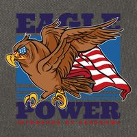 Eagle Power Pioneers Of Freedom American Flag Cotton Canvas Backpack