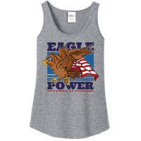 Eagle Power Pioneers Of Freedom American Flag Ladies Essential Tank