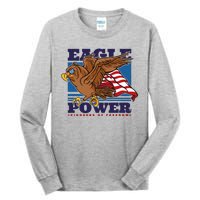 Eagle Power Pioneers Of Freedom American Flag Tall Long Sleeve T-Shirt