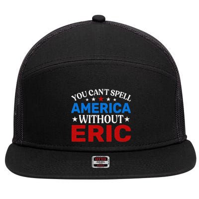EricS Patriotic Pride 4th Of July Celebration 7 Panel Mesh Trucker Snapback Hat
