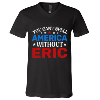 EricS Patriotic Pride 4th Of July Celebration V-Neck T-Shirt