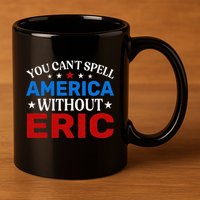 EricS Patriotic Pride 4th Of July Celebration 11oz C Handle Ceramic Mug